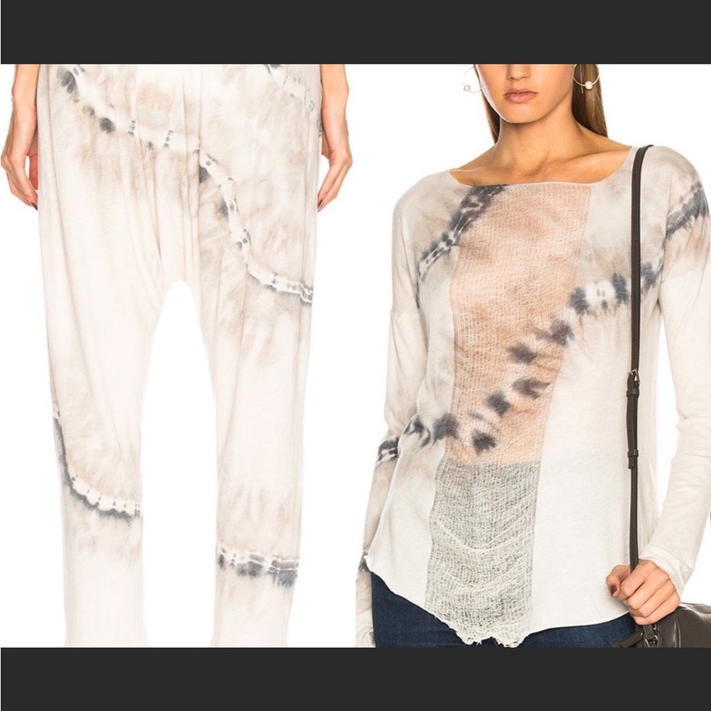 Raquel Allegra Stone Tie Dye SET Size 2/Medium- Top and Harem Pants